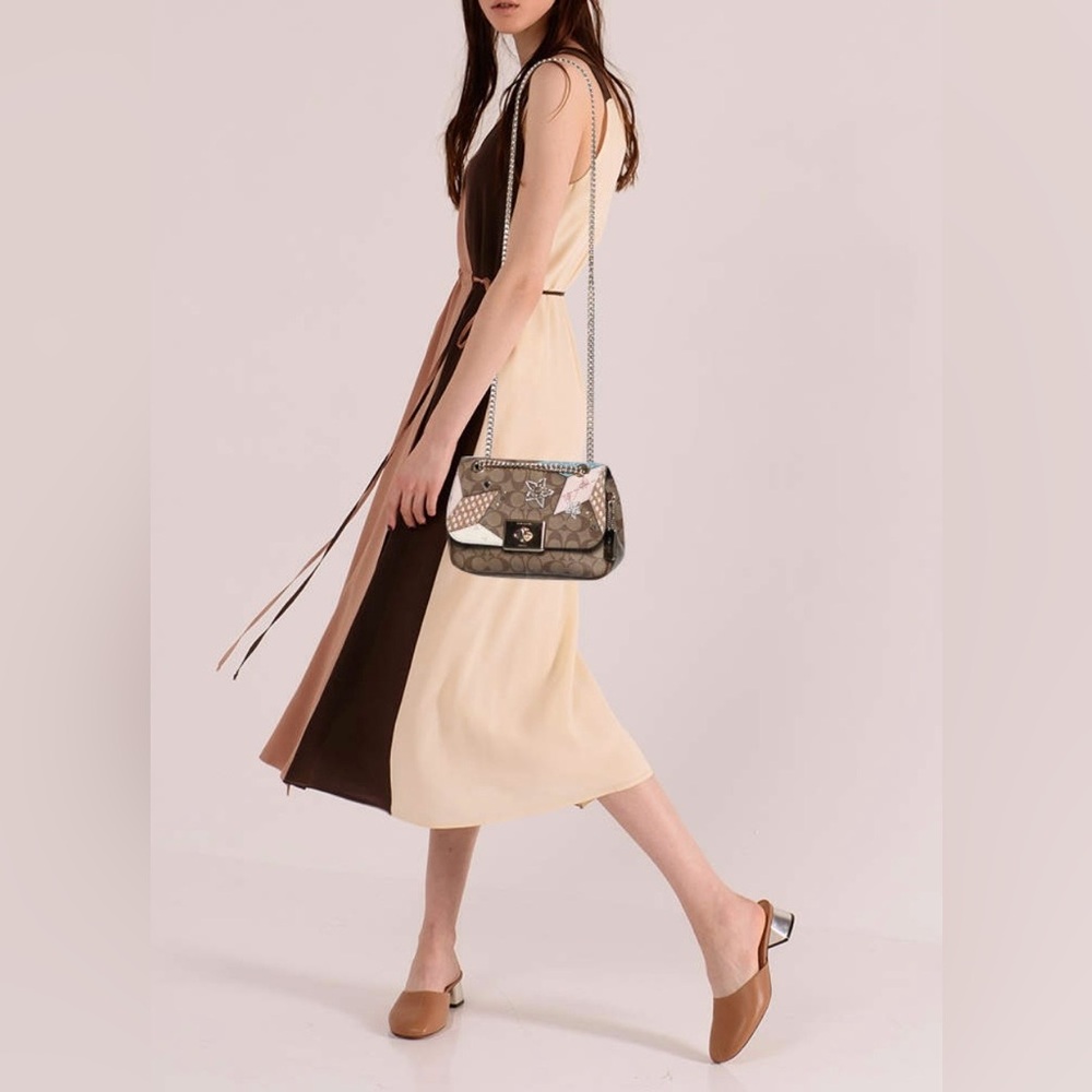 Coach Cassidy Crossbody in Signature Canvas with Star Patchwork NWT - Picture 7 of 16